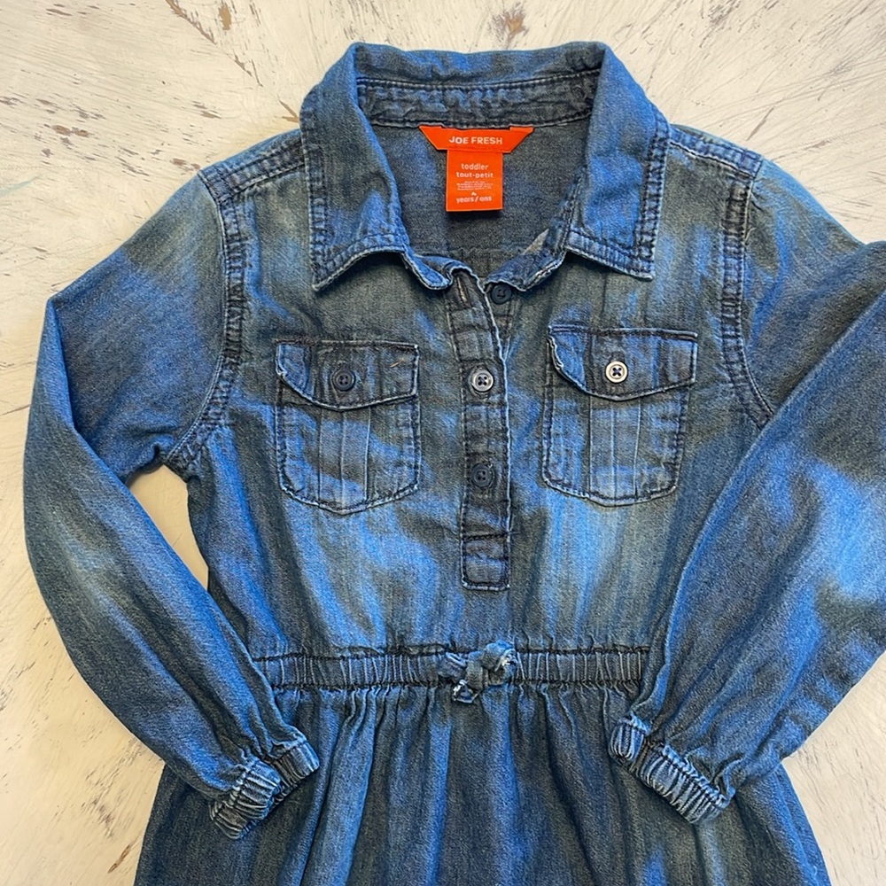 Cute Fall Denim Look Dress - Picture 2 of 4